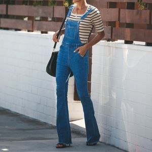 Bell Bottom Pocketed Overalls